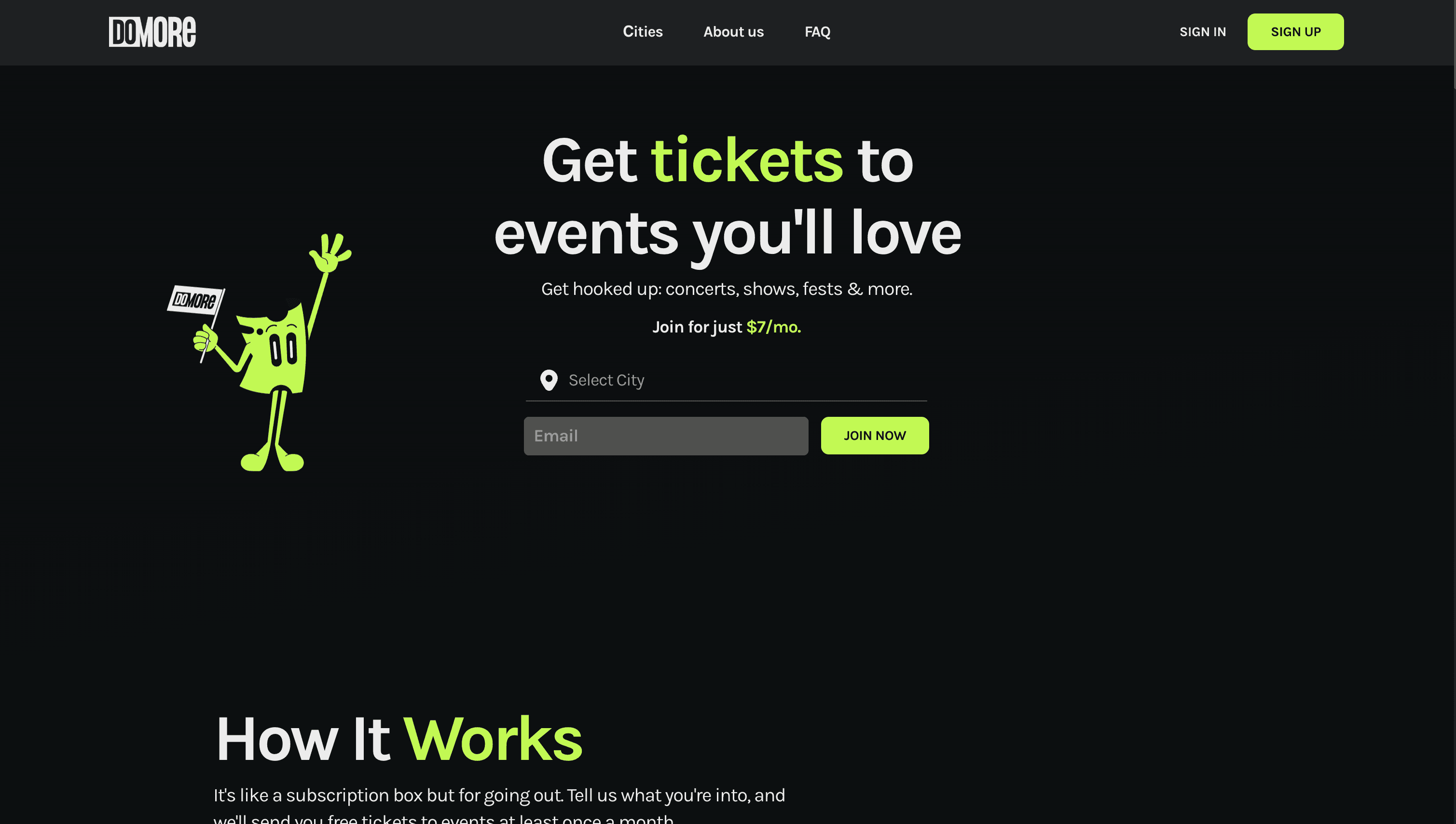 DoMore desktop view